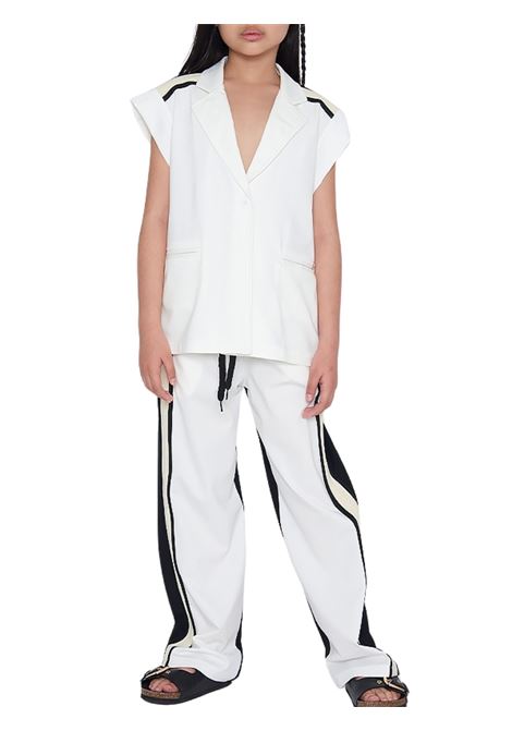 Pantalone bambina panna in viscosa Manila Grace | 144PMJS25/SUPANNA